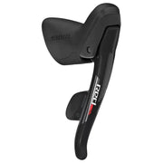 Sram Red22 C2 11-speed schakelhendelset met DoubleTap remsystem, roodkleurig en geschikt voor racefietsen.