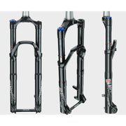 RockShox Reba RL A8 verende voorvork voor 29-inch MTB, zwart met schokabsorberende dempingsknoppen.