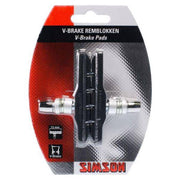 Simson remschoenen V-brake 72mm, V-brake remblokken voor fietsremmen, zichtbaar op de afbeelding.