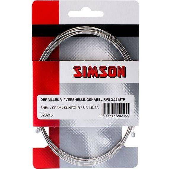 Simson Versnellingbinnenkabel Derailleur - Rvs - Le Coq Wielerartikelen