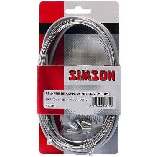 Simson Remkabelset Compleet Universeel -  Grijs - Le Coq Wielerartikelen