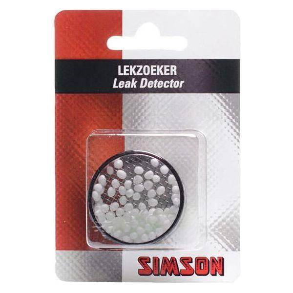 Simson Lekzoeker sealant tube met witte inkt en applicator voor het afdichten en repareren van lekken.