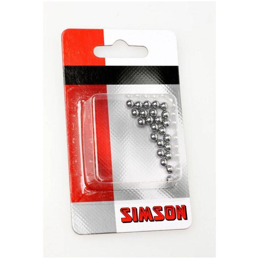 Simson universele kogels van 3/16 inch, set van 24 stuks, geschikt voor diverse onderdelen van Simson bromfietsen.
