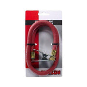 Simson fietspomp onderdeel, pompslang voor fietsbanden, zwart rubber met connectie voor luchtpomp.
