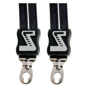 Zwart Simson snelbinder duo rubber met twee binders, eenvoudig te gebruiken voor snelle bevestiging en bescherming