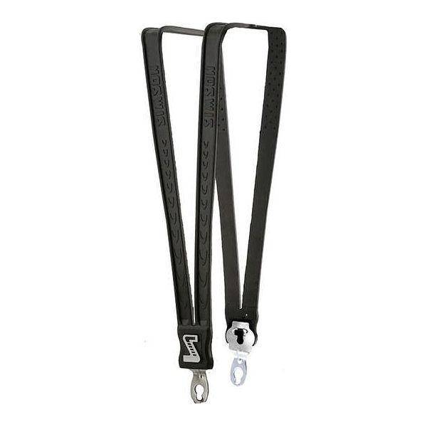 Zwart Simson snelbinder duo rubber met twee binders voor snelle bevestiging en stevige grip.