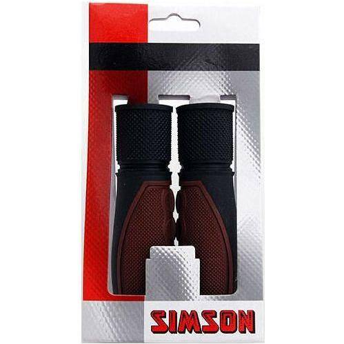 Simson Lifestyle handvatten, zwart rubberen handvatten voor fiets of motorfiets, geschikt voor comfortabel gebruik