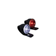 Zwarte Simson 'Flexy' LED verlichtingsset met moderne lampen en bedrading voor motorfietsen, zichtbaar op de afbeelding.