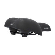 Zwart Selle Royal Avenue Relaxed Urban Life fietszadel voor stadsfietsen en e-bikes, comfortabel en Royalgel-geheugenfoam.