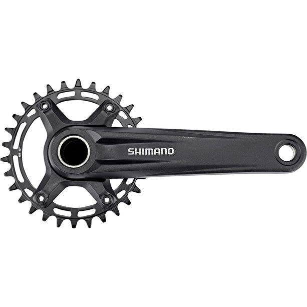Shimano FC-MT510 MTB crankstel 1X12, zwart, met 30 tanden, geschikt voor mountainbikes, zichtbaar in de afbeelding