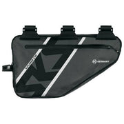 Zwarte SKS Explorer EXP frametas van 4 liter, waterdicht voor bikepacking, bevestiging op fietsframe