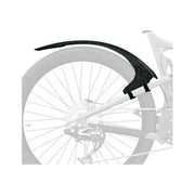 Zwart SKS Mudrocker achterspatbord voor 27,5/29 inch met glasversterkt kunststof, beschermt tegen modder en spat.