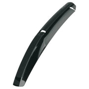 Zwarte SKS Speedrocker spatbordverlenging voor extra bescherming en spatafvoer op fiets, zichtbaar in de afbeelding.