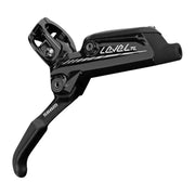 Zwarte SRAM Level TL DB schijfrem voor MTB, zichtbaar vanaf de achterkant met remhendel en kabel.