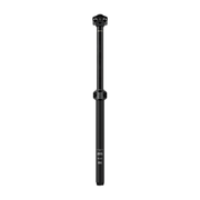 Zadelpen RockShox Reverb AXS B1 Dropper, aluminium zwart, zicht vanaf de voorkant met bedieningshendel en kabel.