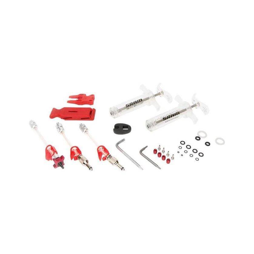 SRAM Pro X0/Xx Guide ontluchtingsset V2 met vloeistof voor remmen, inclusief bleed kit en accessoires.