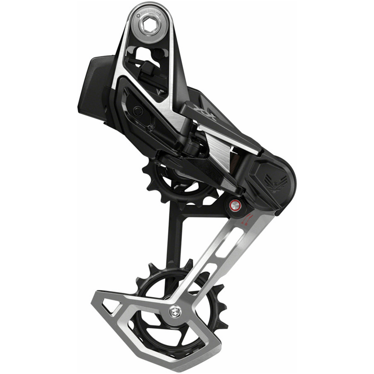 Sram Xx Eagle T Axs D1 groepset met transmissie en vermogensmeter, geschikt voor mountainbikes.