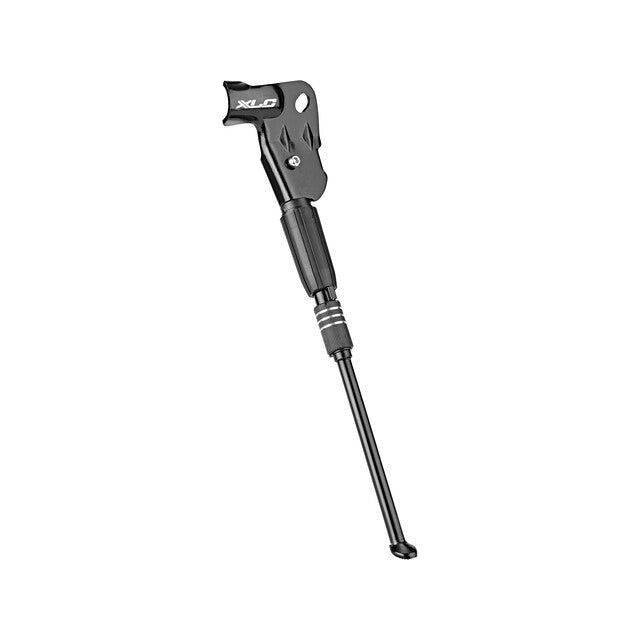Zwarte XLC standaard voor 26/28 inch fiets met universele bevestiging en versterkte vork.