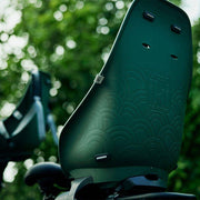 Urban Iki achterzitje Ta-ke BIO met dragerbevestiging, beige en zwart fietsstoeltje voor achter op de fiets