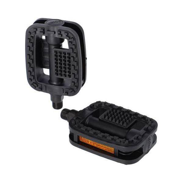XLC PDC23 zwarte kunststof pedaal met antislip voor stadsfietsen en elektrische fietsen, 9/16 inch.
