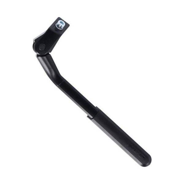 XLC standaard voor 26/28 inch fietsen, zwart aluminium, geschikt voor e-bikes, eenvoudig te bevestigen en stabiel.