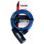 Simson kabelslot voor kinderen, 8 mm x 90 cm, zwarte kunststof afwerking, veilig kabelbeheer en bescherming