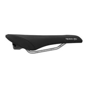 Zwart Terry Figura GT damesfiets zadel, comfortabel stadsfiets en e-bike zadel voor dames, met een zachte, ergonomische vorm.