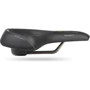 Zwart Selle Bassano Suprema 5Zone heren fietszadel voor stadsfietsen en e-bikes, comfortabele en ergonomische zitpositie