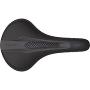Terry Figura GT heren zwart stadsfiets- en e-bike zadel, comfortabel en stevig, zichtbaar vanaf de zijkant op een witte achtergrond.