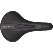 Zwart Terry Figura Gtc Gel heren fietszadel voor stadsfietsen en e-bikes, comfortabel en geschikt voor dagelijks gebruik.
