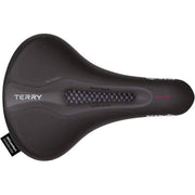 Terry Fisio Gtc Max Gel heren fietszadel voor stadsfiets en e-bike, zwart, ergonomisch ontworpen voor comfort.