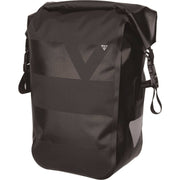 Zwarte Topeak fiets tas pannier Drybag 15L, waterdicht en geschikt voor een enkele fietsmand of drager.