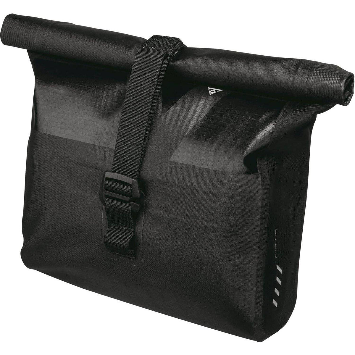Zwarte Topeak fietstas enkel met barloader bevestiging voor stadsfiets of mountainbike.