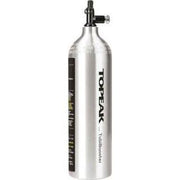 Topeak Tubibooster X tubeless pomp met handvat en drukmeter voor fietsbanden, zwart, op een witte achtergrond