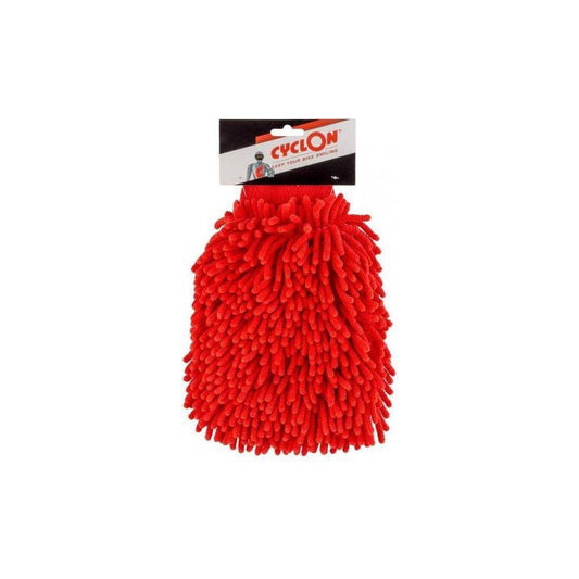 CyclOn Microvezel Washandschoen Cleaning Glove - Red - Le Coq Wielerartikelen