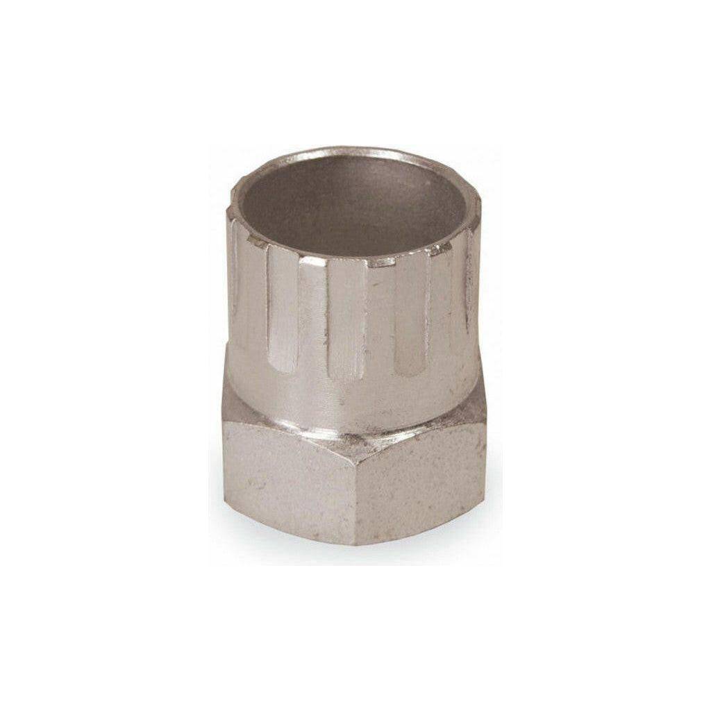Cyclus Pionafnemer Sachs Aris, zilverkleurige metalen bevestiging voor fietscomponenten, zichtbaar op de afbeelding.