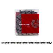 Zwarte Sram PCGX 12-speed ketting met 126 schakels voor fiets, solide pin, geschikt voor 11/128 snelheidsversnelling