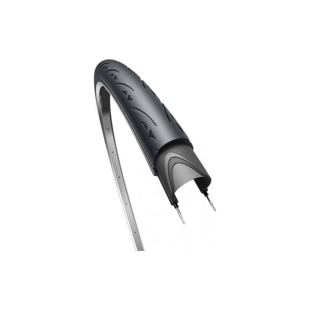 Zwarte Edge Mojo-Stamino Vouwband 28 inch 25-622 met snelspanner en rubberen rand voor fietsbanden