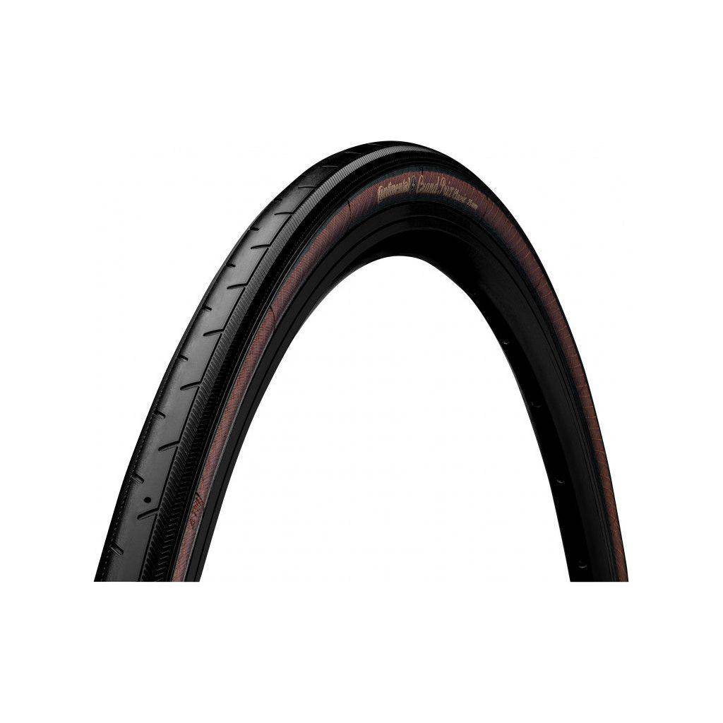 Zwarte Continental Grand Prix Classic racefietsband 28x1.00 inch met retro strepen, geschikt voor racefietsen.