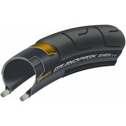 Continental Grand Prix racefietsband, dun en lichtgewicht, geschikt voor snel wielrennen, zichtbaar op de fiets.