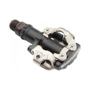 Shimano M520 MTB pedalen met SPD-kliksysteem en SM-SH51 cleats, zwart en robuust voor mountainbiken.