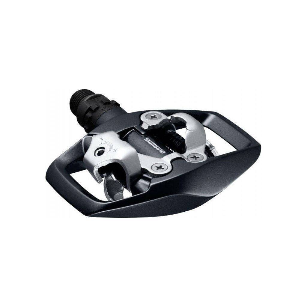 Shimano MTB SPD-pedaalset PD-ED500 dubbelzijdig met SM-SH56 clip-in voor mountainbikes, zwart en robuust ontwerp