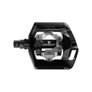 Shimano PD-T421 Click'r MTB pedalen met platform en SPD, zwart, geschikt voor mountainbikes, duidelijk zichtbaar in de afbeelding.