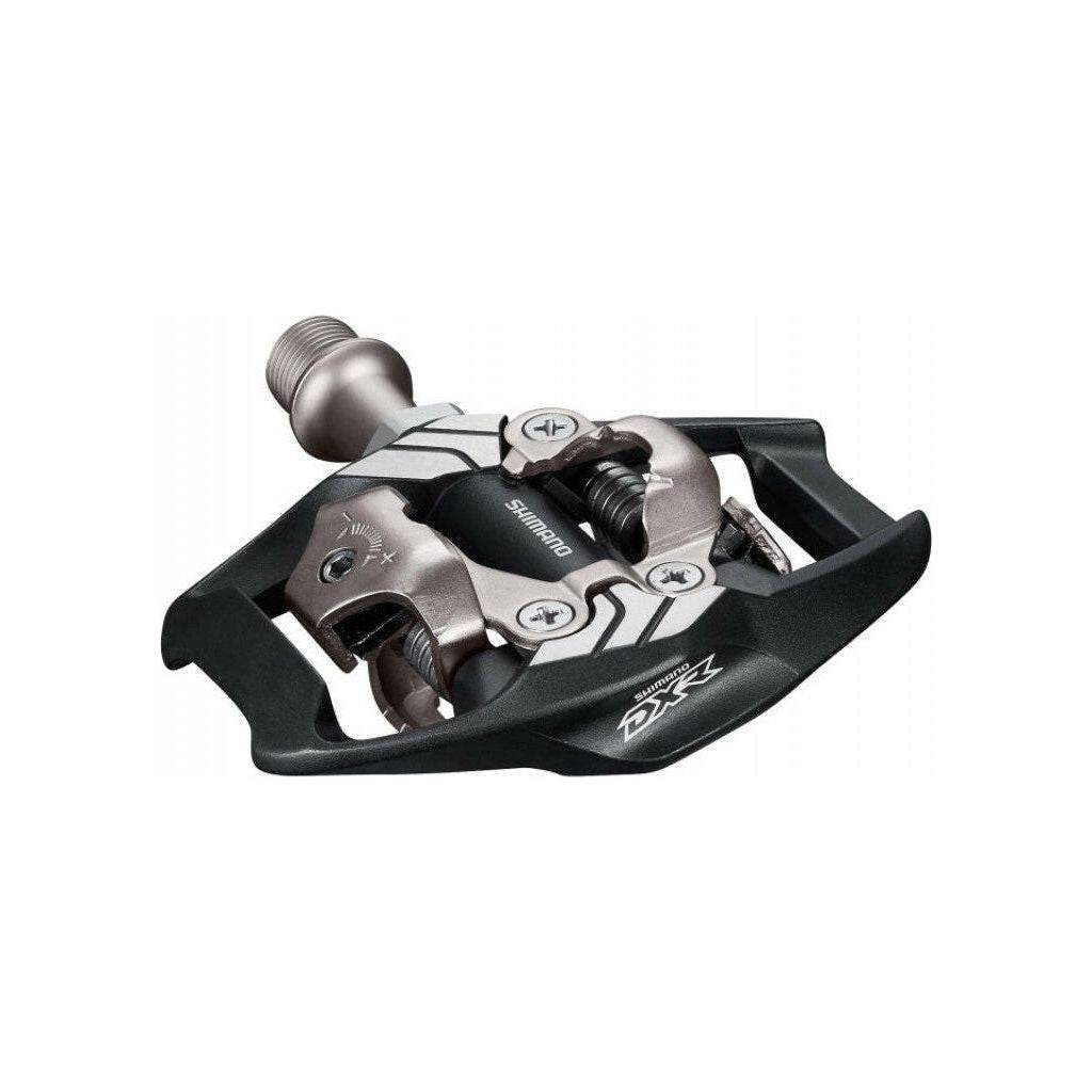 Shimano MX70 off-road MTB pedalen met SPD-clip voor BMX in zwart, duurzame en stevige fietspedalen voor mountainbiken.