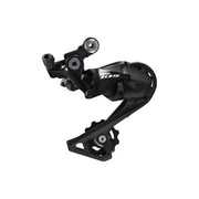 Shimano 105 RD-R7000 11-speed achterderailleur met Shadow RD-Design, zwart metalen fietsonderdeel, zichtbaar van opzij