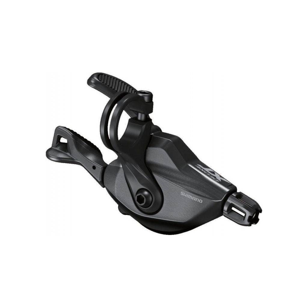 Shimano Deore XT SL-M8100 12-speed Rapidfire Plus shifter rechts, close-up van de bediening voor racefiets.