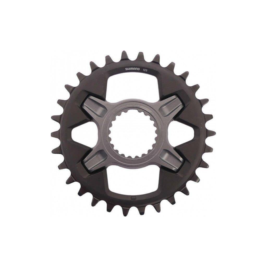 Shimano SLX FC-M7100 12-speed kettingblad met 4-arm ontwerp, geschikt voor mountainbikes en snel schakelen.