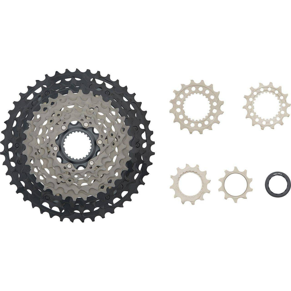 Shimano Xtr M9100 12-speed MTB-cassette met Hyperglide+ technologie, zilverkleurig met Micro Spline aansluiting