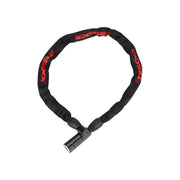 Zwart Trelock kettingslot BC115, 4 mm dikte, 115 cm lang, stevig beveiligingsketting voor fietsen.