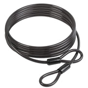 Zwarte M-Wave kabelslot S 10.50 L, 5 meter lang, 10 mm breed, voor het beveiligen van kabels en elektrische aansluitingen